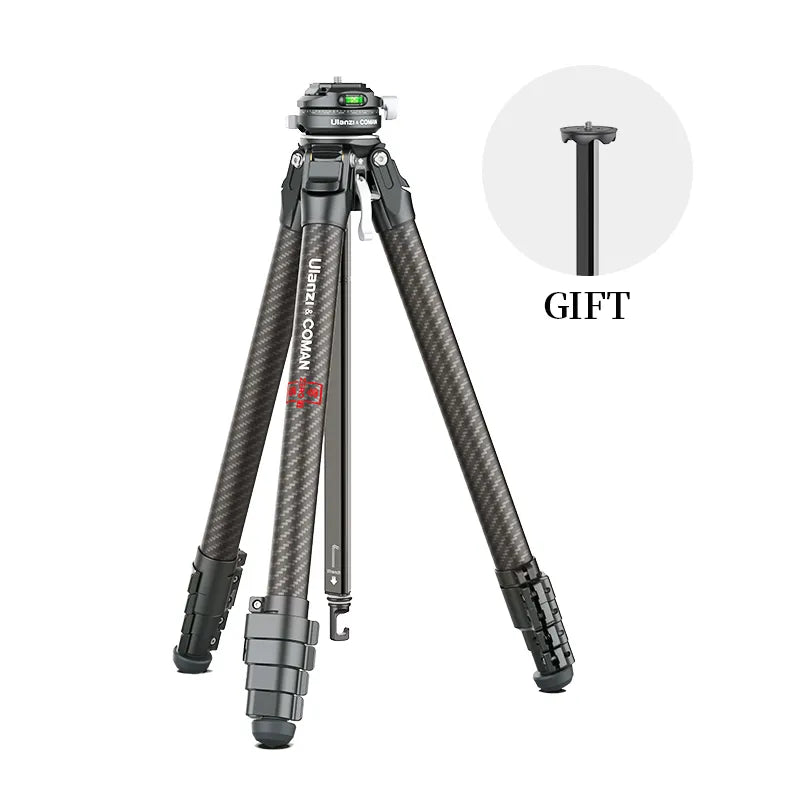 Ulanzi Zero F38 Quick Release Travel Tripod 3131 - Ulanzi Zero F38 Quick Release Travel Tripod with carbon fiber legs and gift.