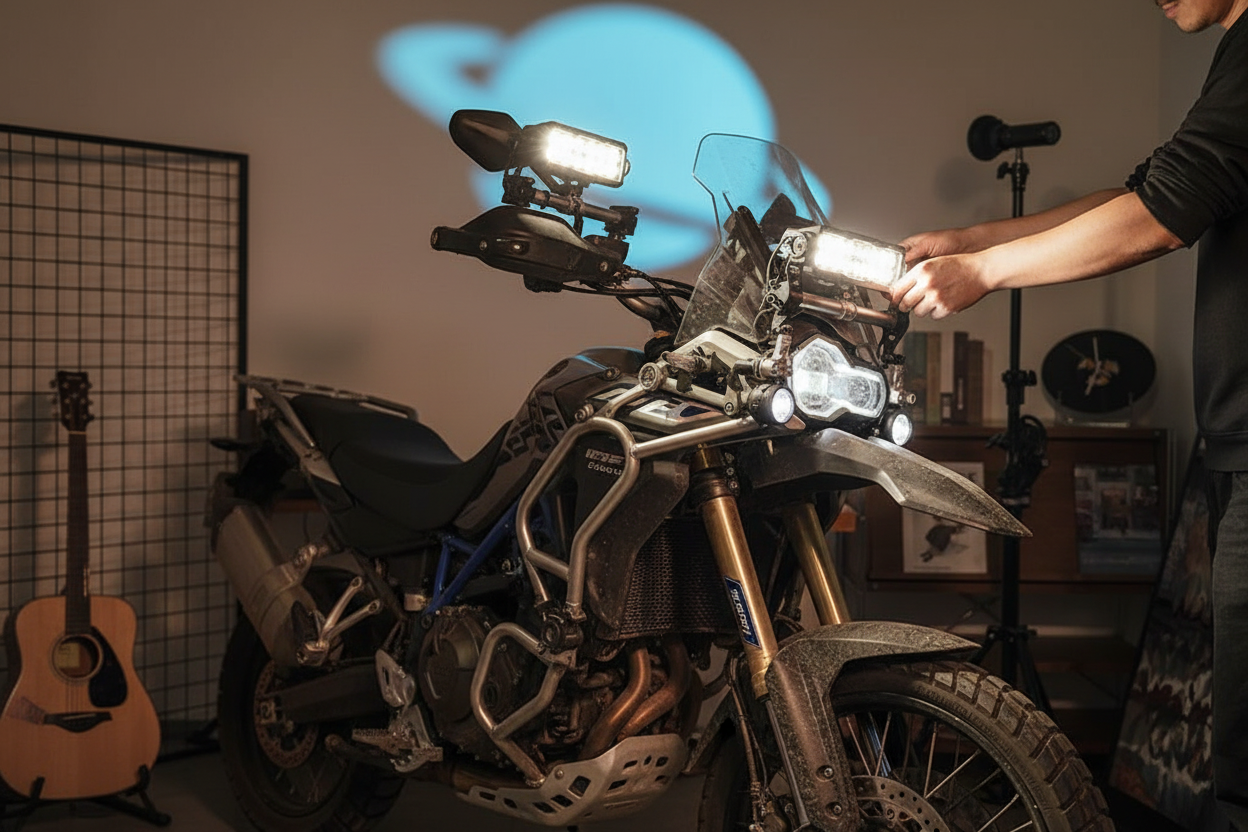 Motorcycle Light Rope Modular Motorcycle Light Rigging Guide for Night Rides