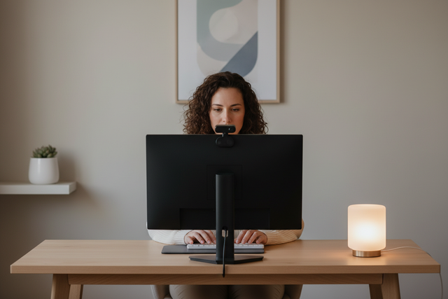 Desk Lighting That Balances Eye Comfort and On-Camera Quality