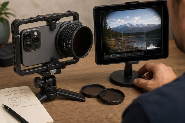 Preventing Lens Vignetting When Stacking ND Filters on Wide-Angle Phone Rigs