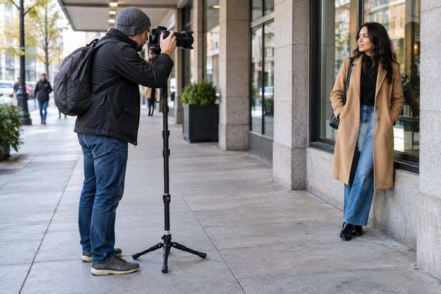 Optimizing Travel Monopod Footing for Fast Street Portrait Photography