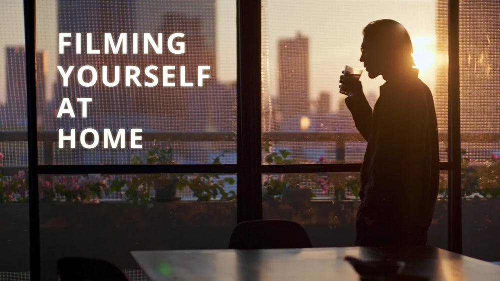 Filming yourself at home setup visual