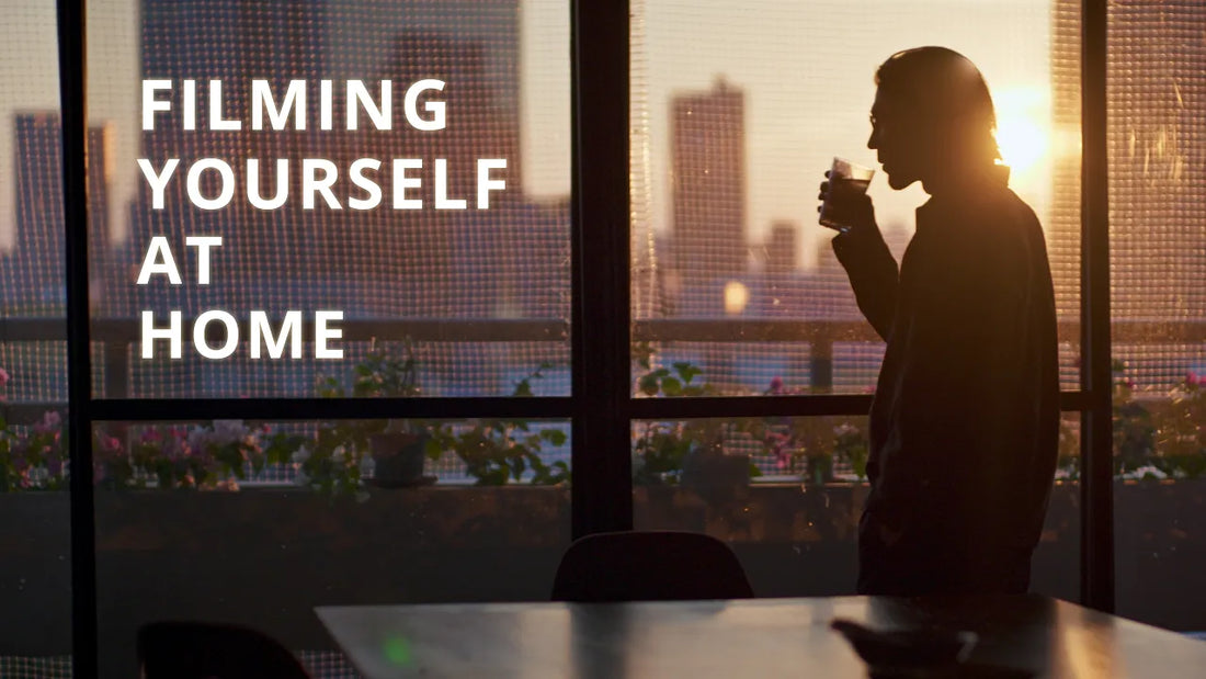 Filming yourself at home setup visual