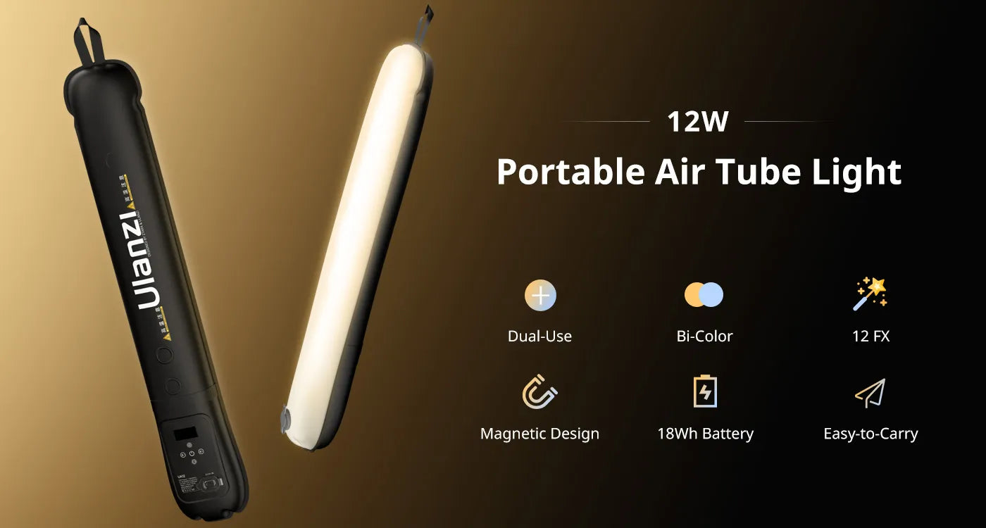 Đèn LED dạng ống bơm hơi Ulanzi UA12 chính hãng