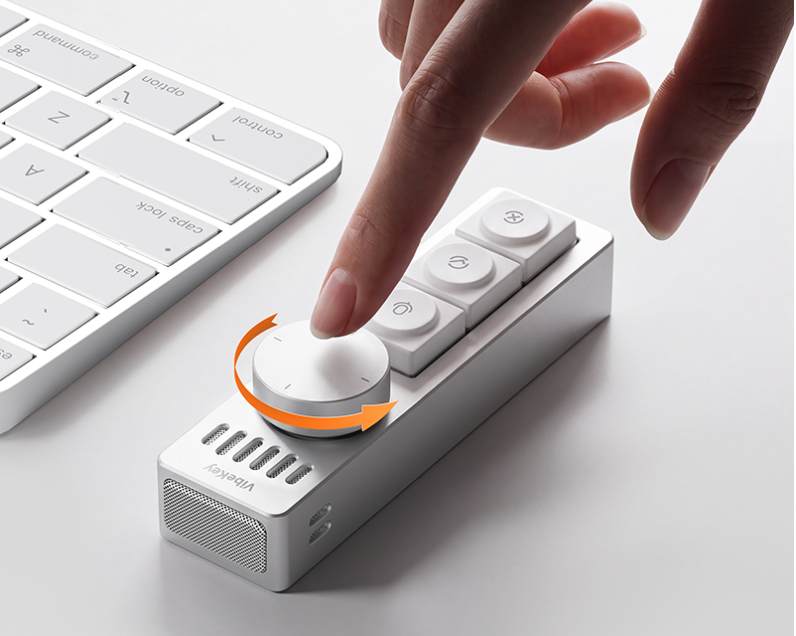 Turn or press for fast, tactile control.