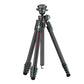 JJ05 Carbon fiber tripod with ball head on a white background