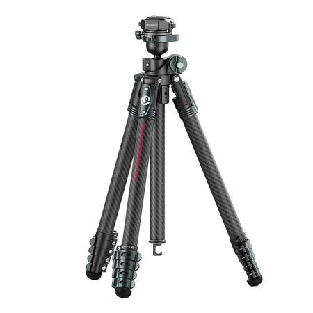 Ulanzi carbon fiber tripod with ball head on a white background