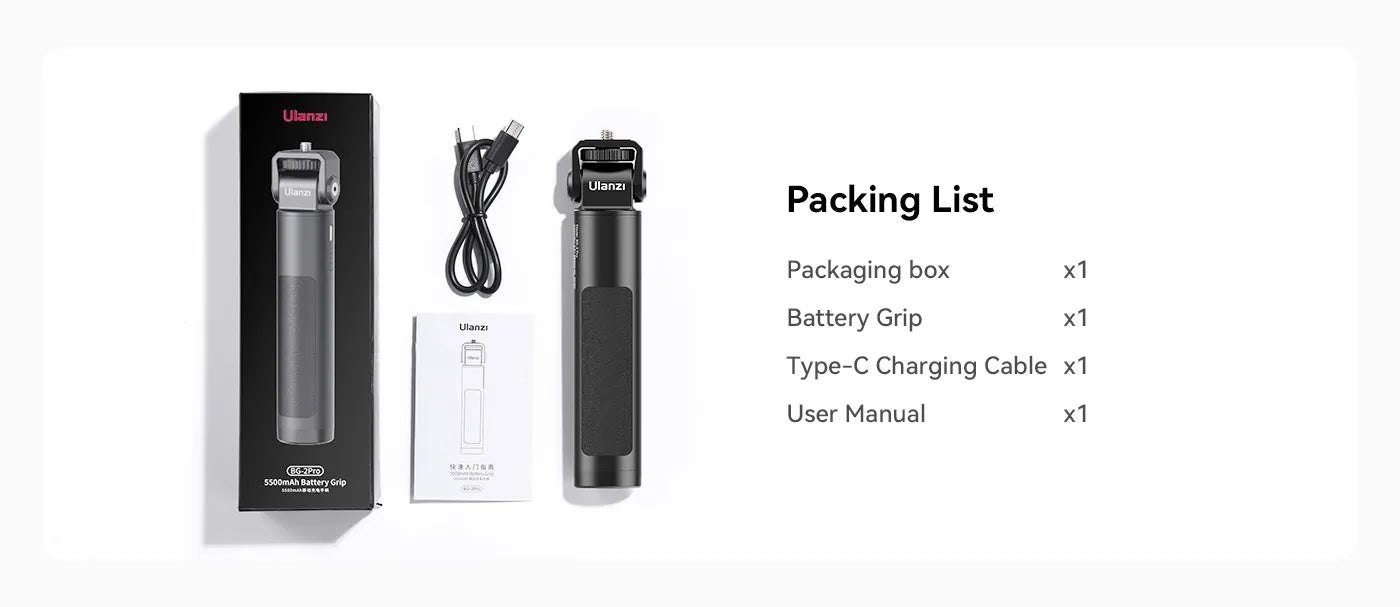 Ulanzi BG-2Pro 5500mAh Power Handgrip P001 15 10 3af3dd34 67cf 4f12 afd3 a43efe17e81a