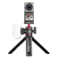 Ulanzi U-180 Magnetic Quick Release Ball Head for DJI Action 3/4 with Tripod and LED Light.