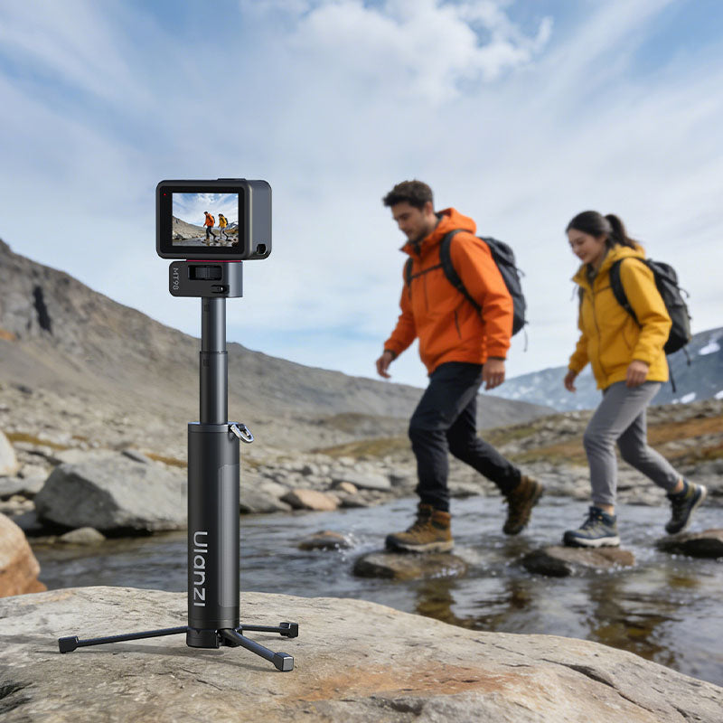 Thao tác mở chân đế tripod nhanh chóng tiện lợi với dây kéo
