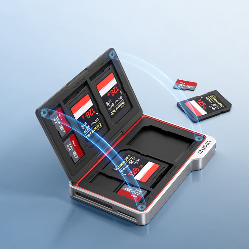 Ulanzi DC01 2-in-1 Memory Card Case and USB-C Reader - Blue - official product details