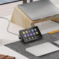 Ulanzi Stream Controller D200 on desk with sleek laptop and keyboard setup.