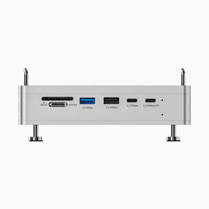 Ulanzi QT03 Docking Station in silver with multiple ports including SD 4.0, TF 4.0, USB 3.2.
