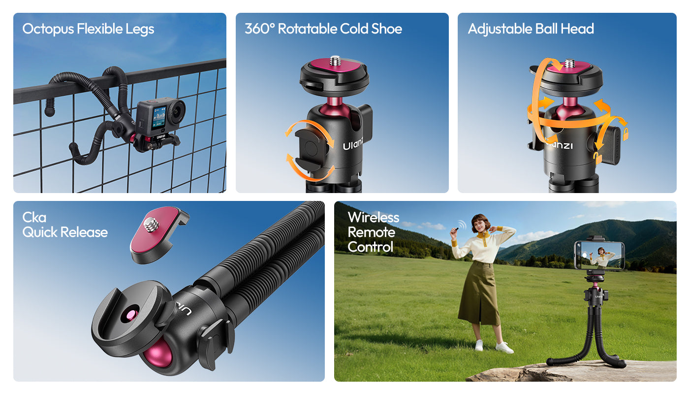 Tripod bạch tuộc đa năng Ulanzi MT91 tháo lắp nhanh trên mọi địa hình