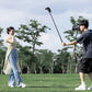 User holding Ulanzi selfie stick pole for photography outdoors in park.