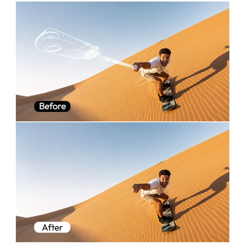 Tính năng gậy selfie tàng hình cho camera Insta360 của Ulanzi MT98