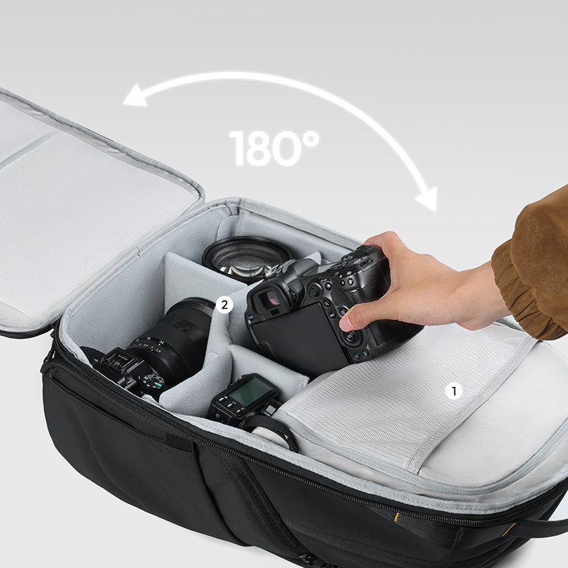 Ulanzi YY038 V2 Urban Travel Camera Backpack 22L Black product detail