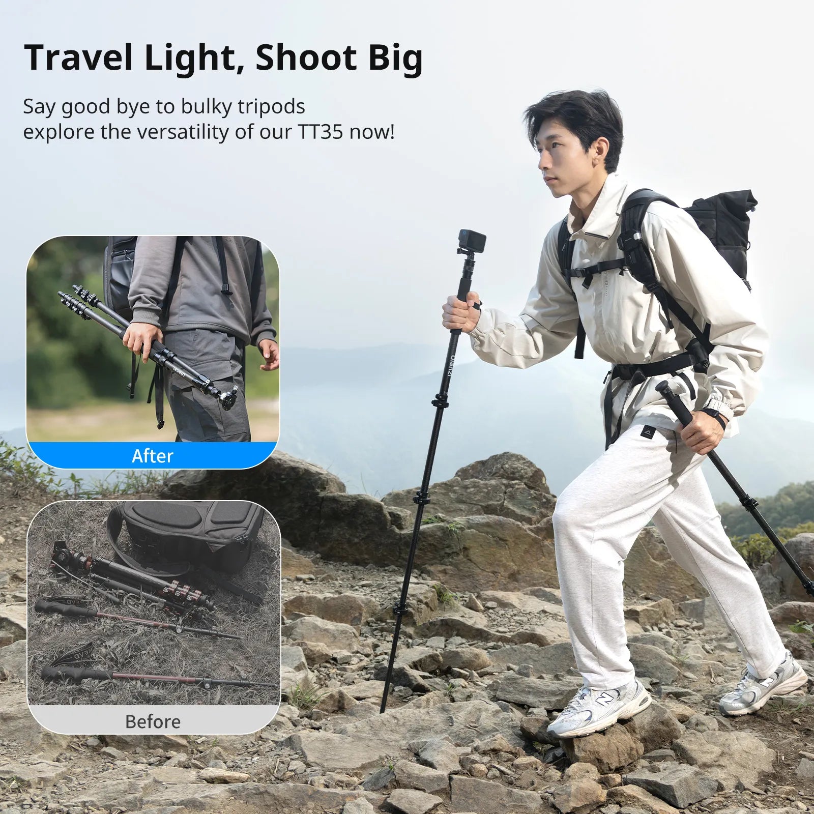 TT35 Hiking Tripod | Lightweight Tripod For Hiking | Ulanzi TT35 Hiking Tripod | Lightweight Tripod For Hiking | Ulanzi