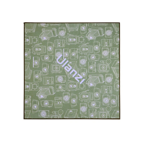 Ulanzi 17-Inch Protective Wrap, green with camera pattern, lens protection.