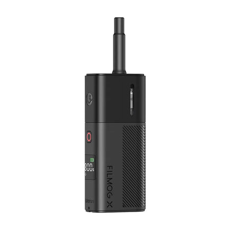 A compact portable fog machine emitting mist, designed for easy handheld use.