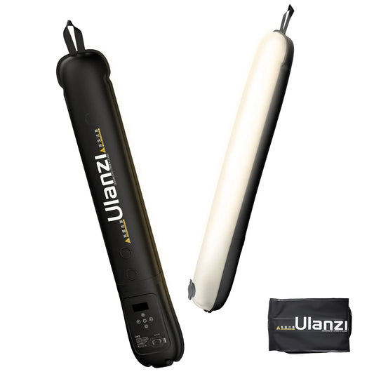Ulanzi UA12/UA20 Portable Air Tube Light, black and white inflatable tube lights, with carrying bag.