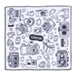 Black and white cartoon camera-themed Ulanzi 17.7-inch protective wrap for lens safety.