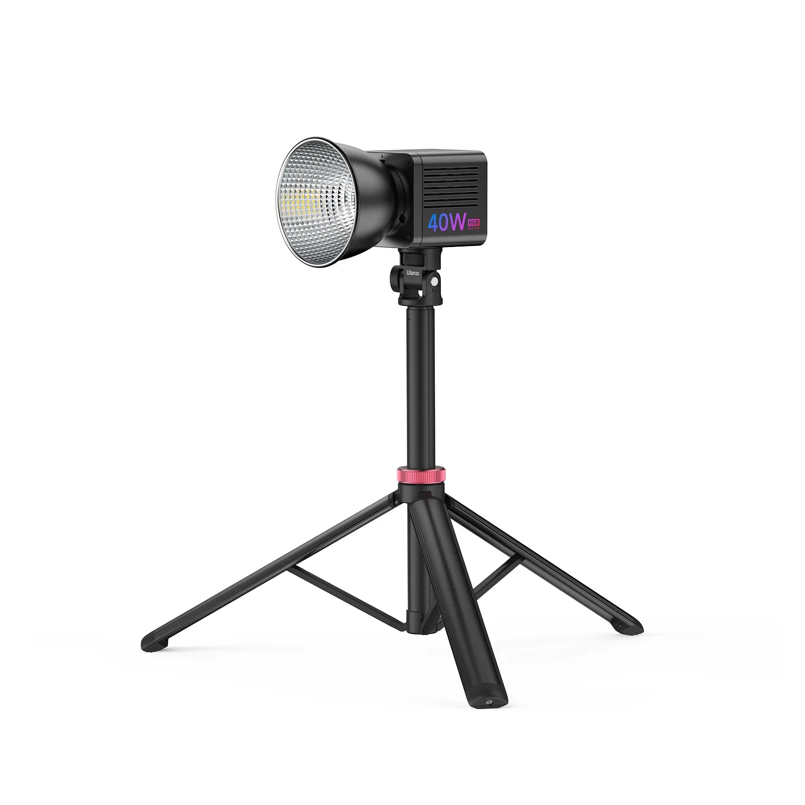 Ulanzi L024 40W RGB portable LED video light on a black tripod.