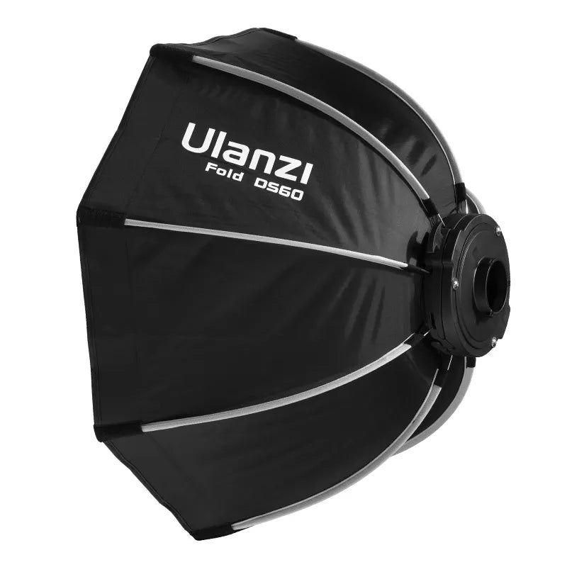 Ulanzi 40cm octagonal softbox with Mini Bowens mount open for photography lighting