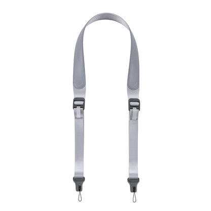 Ulanzi U-Snap camera shoulder strap in light gray with adjustable buckle and quick-release connector.