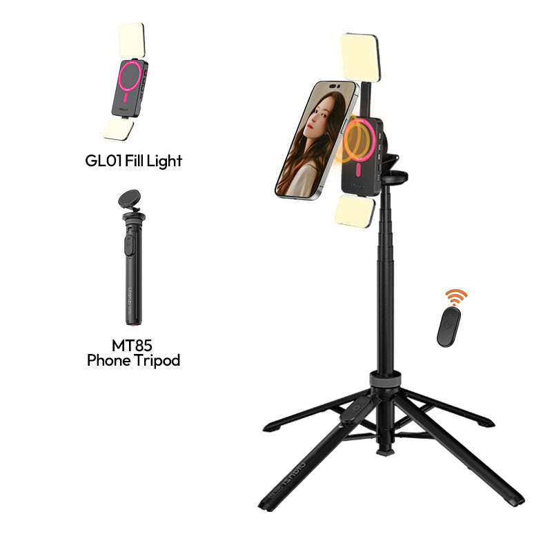 Ulanzi GL01 GlowUp smartphone fill light with adjustable tripod stand