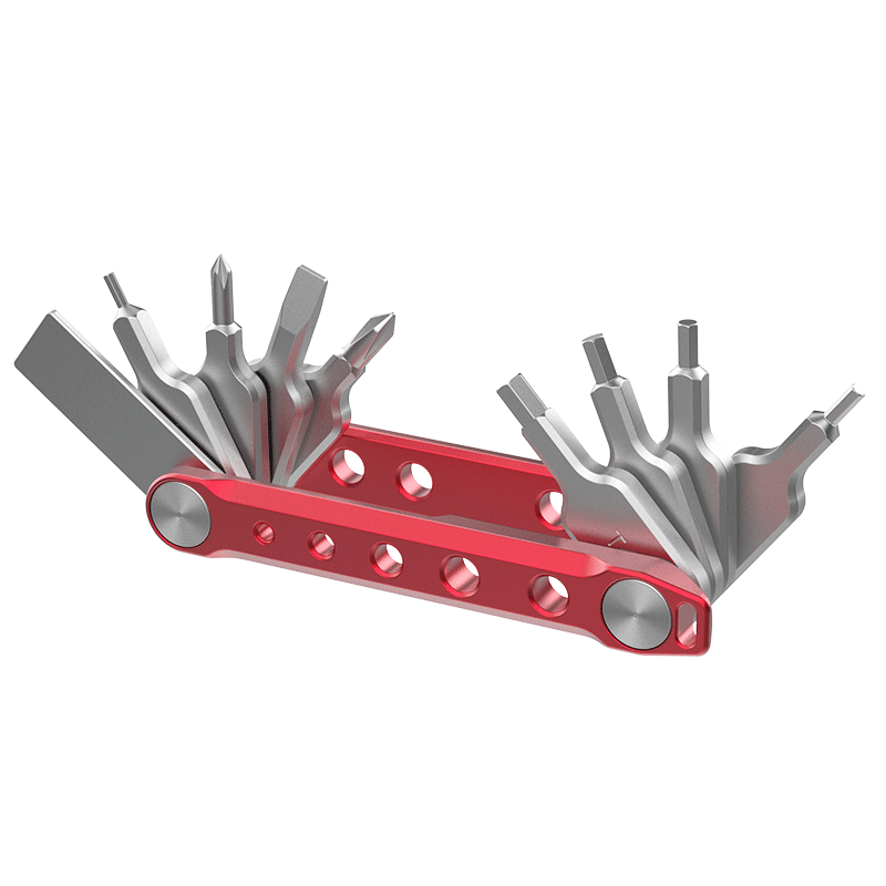 Ulanzi TT35 multi-tool screwdriver with multiple bits and red handle.