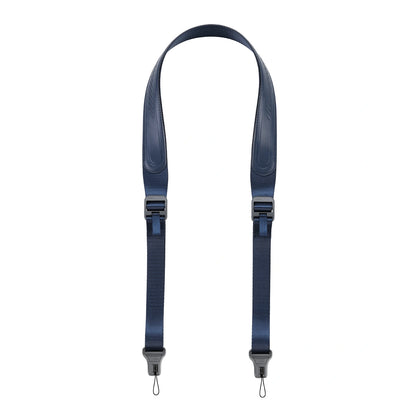 Ulanzi CSS1 U-Snap camera shoulder strap in dark blue with adjustable buckles and quick-release connectors.