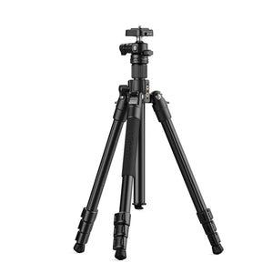 Fully extended TT53 Traveler-Uka Tripod with adjustable ball head.