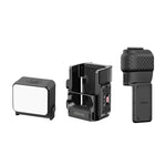 Ulanzi PK-06 Adapter Kit for DJI Osmo Pocket 3 - Black accessories, LED light and adapter bracket.