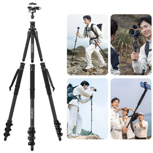Ulanzi TT35 Hiking Stick Tripod Kit used by a photographer outdoors.