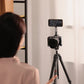 Woman using Ulanzi MagLock Cold Shoe Mount on a Canon camera.