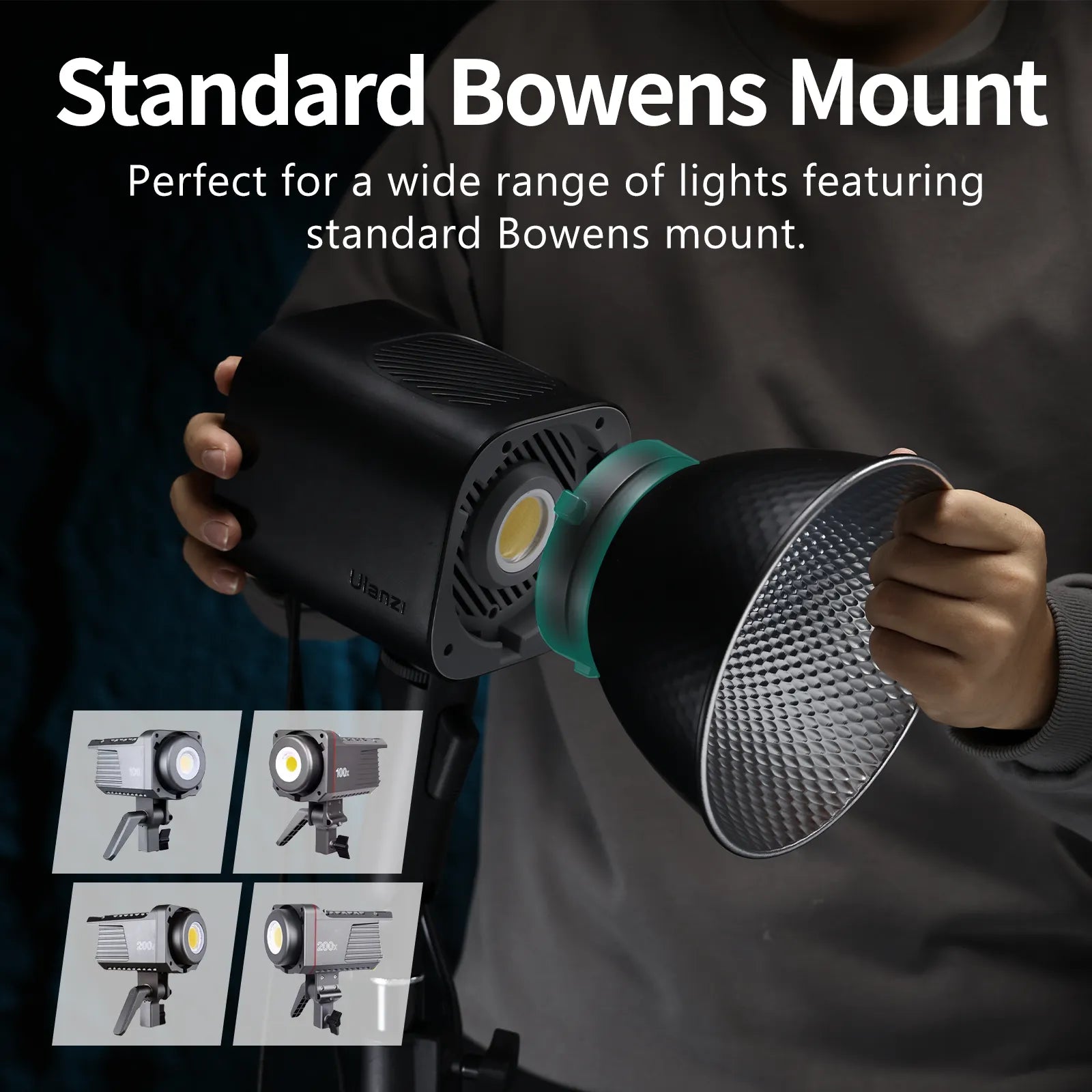 Ulanzi HT002 7-inch reflector diffuser mounted on a light for enhanced lighting