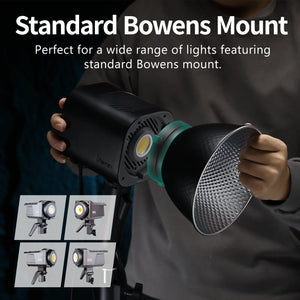 Ulanzi HT002 7-inch reflector diffuser mounted on a light for enhanced lighting