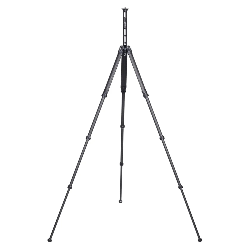 Ulanzi carbon fiber tripod fully extended on a flat surface for stability and support.