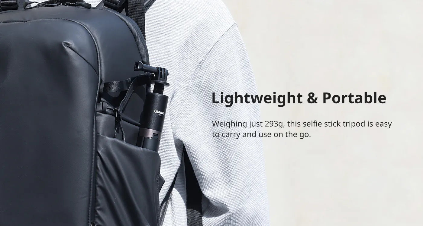 Ulanzi TT52 1.5m Selfie Stick Tripod for Gopro DJI Insta360 Action Camera T090GBB1 10 Lightweight & Portable Selfie Stick Tripod