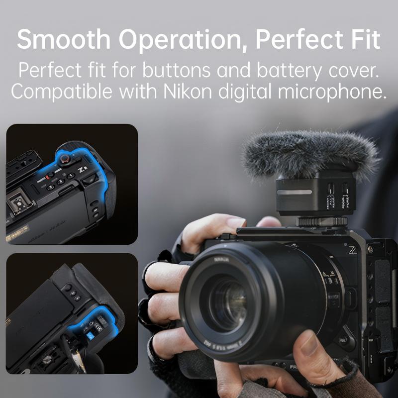 FALCAM F22/F38 quick release cage for Nikon Z, perfect fit for buttons and battery cover.