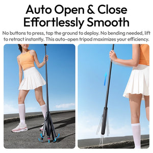 Ulanzi SK-21 auto-open tripod demonstration: effortless deployment and retraction
