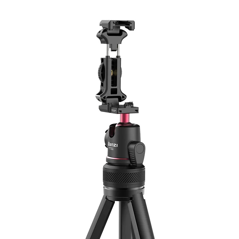 Tripod with cell phone clip