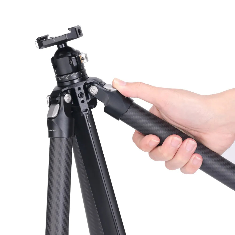 Adjusting leg angle on TreeRoot Quick Lock Lite Tripod.