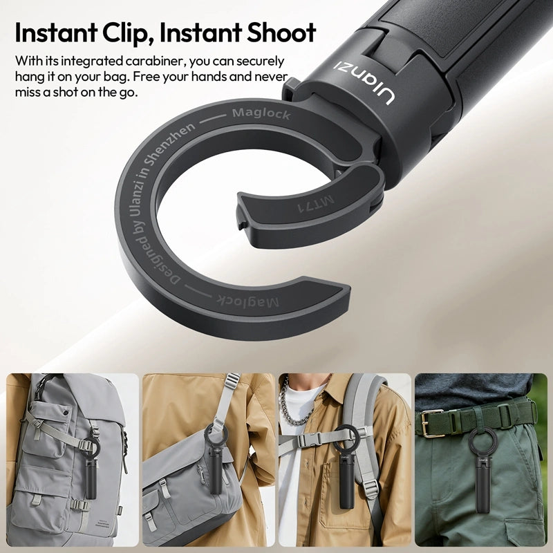 ULANZI MA30 Trépied Magnétique Téléphone, 3in1 Mini Perche à Selfie ULANZI MA30 Trépied Magnétique Téléphone, 3in1 Mini Perche à Selfie