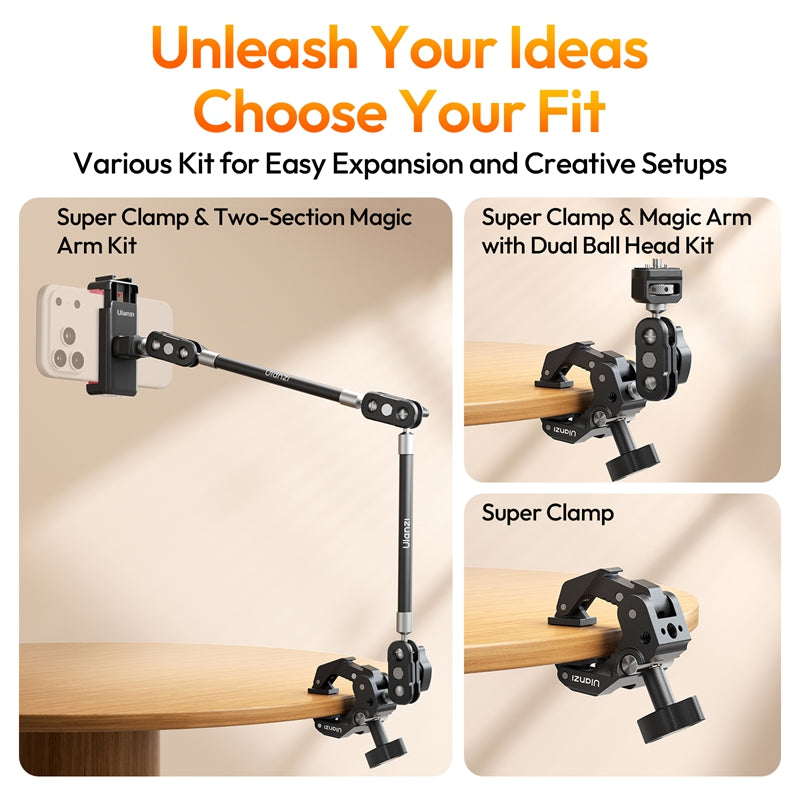 Dual Ball Head Super Clamp Magic Arm Mount | C084 - Ulanzi