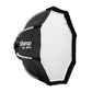 Ulanzi 40cm Quick Release Octagonal Softbox open for soft light diffusion in photography.