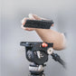 Ulanzi FALCAM F38 quick release base being attached to a gimbal head.
