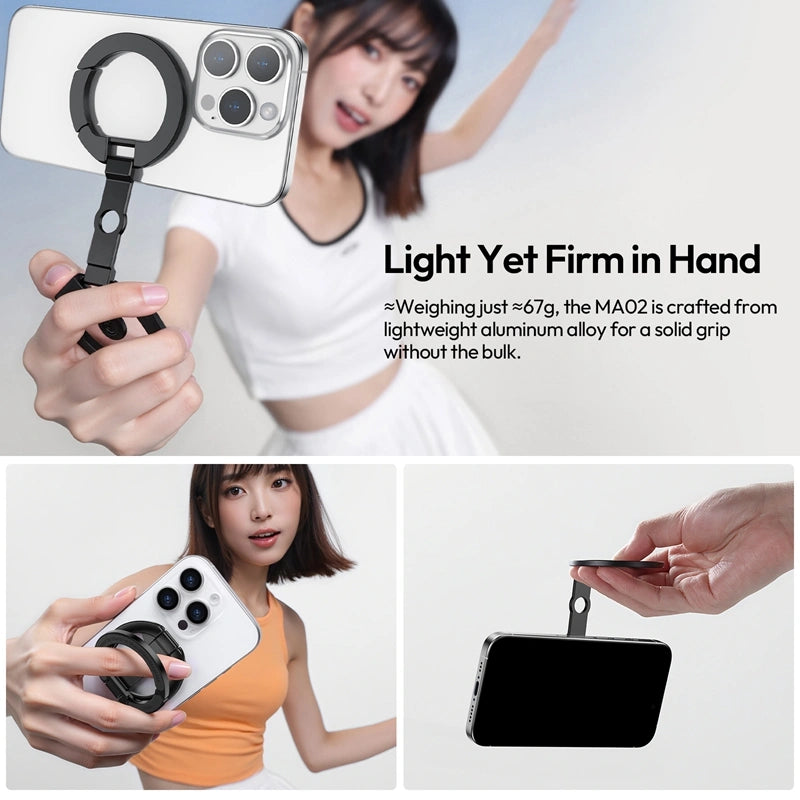 MA02 MagLock Dual Magnetic Phone Stand | MagSafe Tripod
