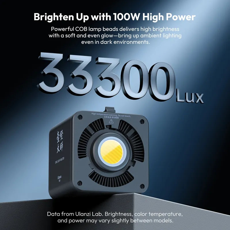 Ulanzi 100W COB RGB Video Light | 111Wh Built-In Battery Ulanzi 100W COB RGB Video Light | 111Wh Built-In Battery